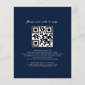 Carte d'invitation de mariage tout-en-un avec code (Dos)