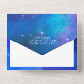 Carte d'invitation de mariage Tout en Un Nébuleuse (Verso)