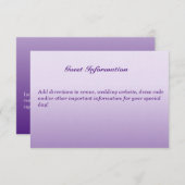 Carte d'invitation de mariage violet bilingue pour (Devant / Derrière)