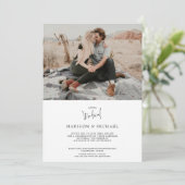 Carte d'invitation de mariage virtuelle avec photo (Debout devant)