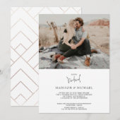 Carte d'invitation de mariage virtuelle avec photo (Devant / Derrière)
