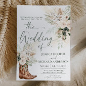 Carte d'invitation de mariage Western Boho avec ve