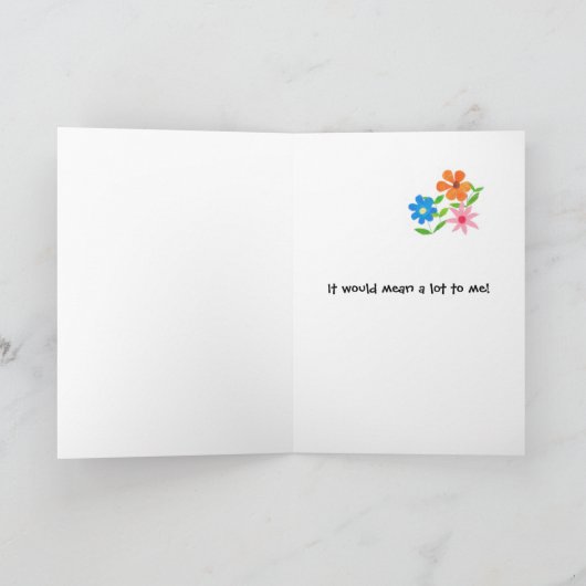 Carte d'invitation de Matrone d'Honneur (Intérieur)