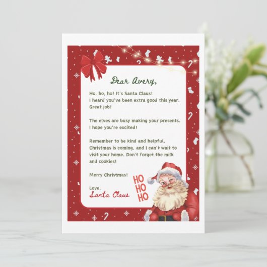 Carte d'invitation de Noël (Debout devant)