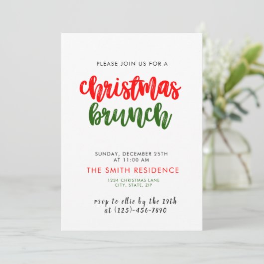 Carte d'invitation de Noël (Debout devant)