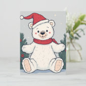 Carte d'invitation de Noël (Debout devant)