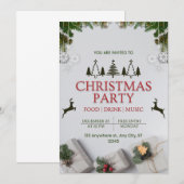 Carte d'invitation de Noël (Devant / Derrière)