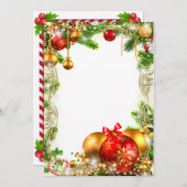 CARTE D'INVITATION DE NOËL (Devant / Derrière)