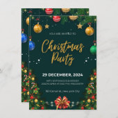 carte d'invitation de noël (Devant / Derrière)