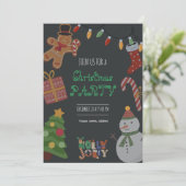 Carte d'invitation de Noël (Debout devant)