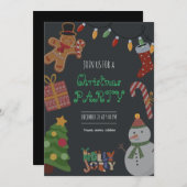 Carte d'invitation de Noël (Devant / Derrière)