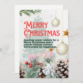 Carte d'invitation de Noël (Devant / Derrière)