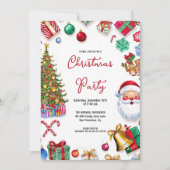 Carte d'invitation de Noël Cookie & Candy (Devant)