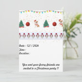 Carte d'invitation de Noël de chien 5 x 7 (Debout devant)