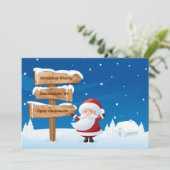 Carte d'invitation de Noël de père Noël (Debout devant)