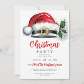 Carte d'invitation de Noël. Édition de Père Noël s (Devant)