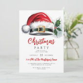 Carte d'invitation de Noël. Édition de Père Noël s (Debout devant)
