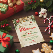 Carte d'invitation de Noël élégante