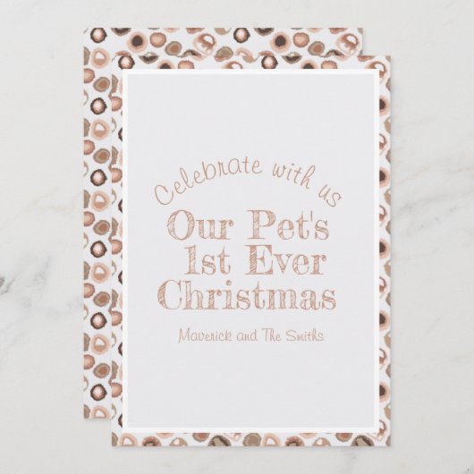 Carte d'invitation de Noël floue (Devant / Derrière)