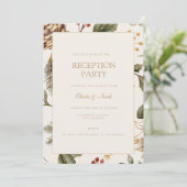 Carte d'invitation de Noël Foliage (Debout devant)
