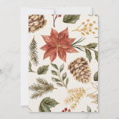 Carte d'invitation de Noël Foliage (Dos)