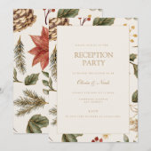 Carte d'invitation de Noël Foliage (Devant / Derrière)