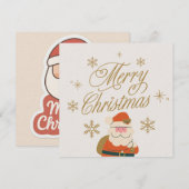 Carte d'invitation de Noël joyeux (Devant / Derrière)