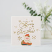 Carte d'invitation de Noël joyeux (Debout devant)