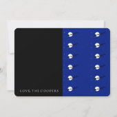 Carte d'invitation de noël noir et bleu (Dos)