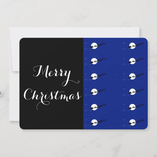 Carte d'invitation de noël noir et bleu (Devant)