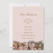 Carte d'invitation de Noël Pour nous est né (Dos)