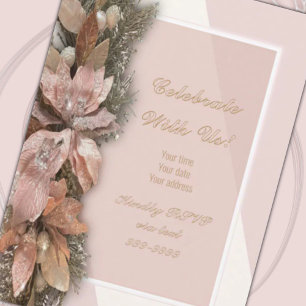 Carte d'invitation de Noël Pour nous est né
