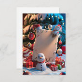 Carte d'invitation de Noël vide (Devant / Derrière)