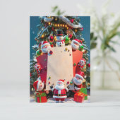 Carte d'invitation de Noël vierge (Debout devant)