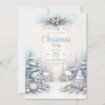 Carte d'invitation de Noël Watercolor