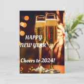 CARTE D'INVITATION DE NOUVELLE ANNÉE (Debout devant)