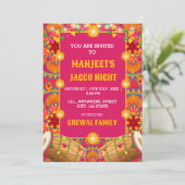 Carte d'invitation de nuit Jaggo, Carte de pré-mar (Debout devant)