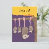 Carte d'invitation de "opossums" (Debout devant)