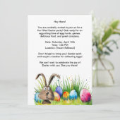 Carte d'invitation de Pâques (Debout devant)