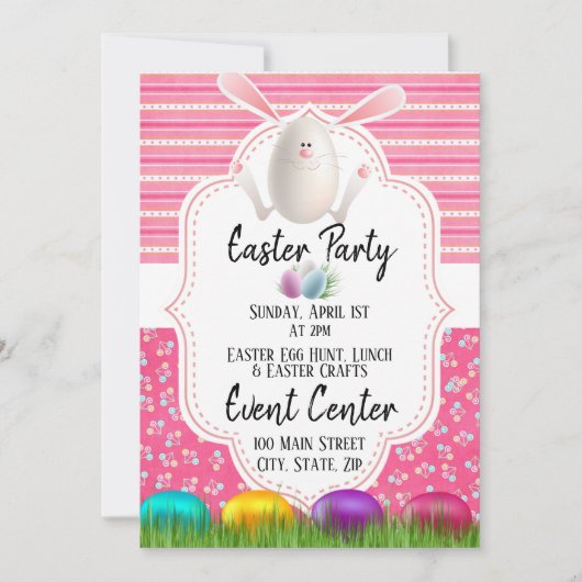 Carte d'invitation de Pâques (Devant)