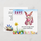 Carte d'invitation de Pâques (Devant / Derrière)