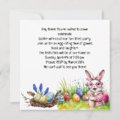 Carte d'invitation de Pâques (Dos)