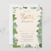 Carte d'invitation de Pâques - Floral, Personnalis (Devant)