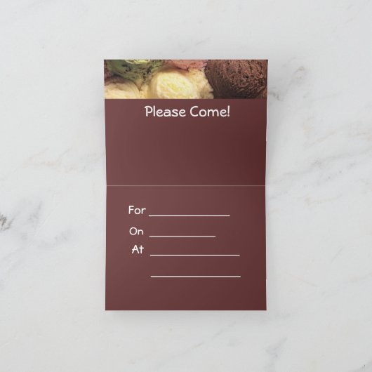 Carte d'invitation de partie (Intérieur)