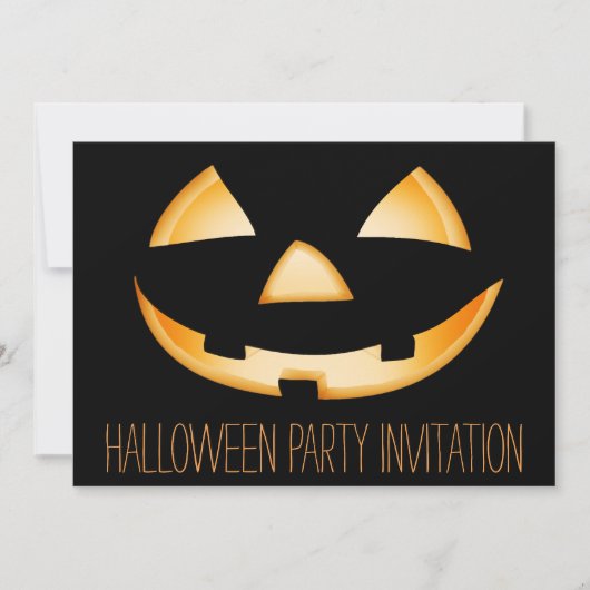 Carte d'invitation de partie de Halloween de (Devant)