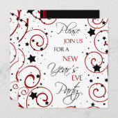 Carte d'invitation de partie de réveillon de la (Devant / Derrière)