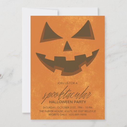 Carte d'invitation de partie de Spooktacular (Devant)