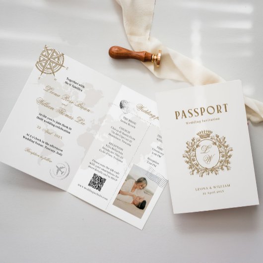 Carte d'invitation de passeport de mariage de dest