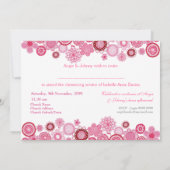 Carte d'invitation de photo de filles de baptême (Dos)