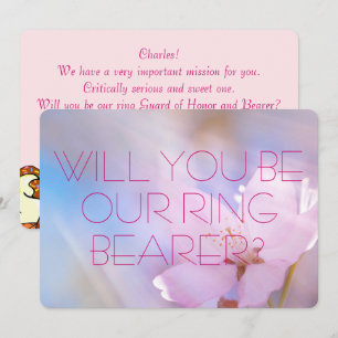 Carte d'invitation de porteur d'anneau de mariage